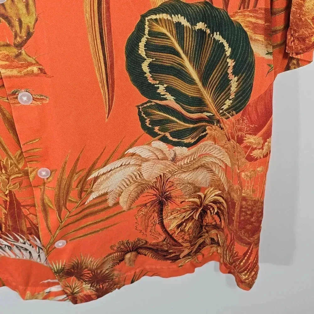 {H&M} Men's Relaxed Fit Resort Shirt - Desert Print - Size Large - Picture 9 of 13